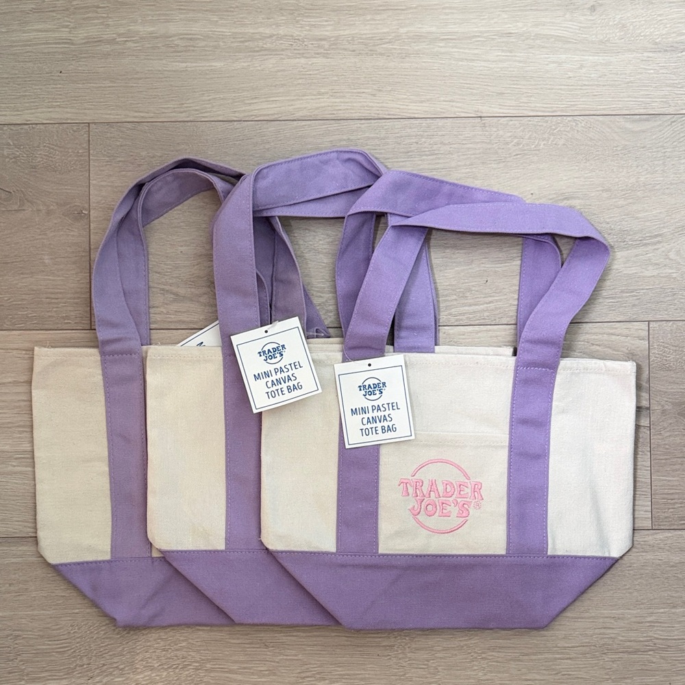 Trader Joe’s Mini Pastel Totes Set of 3 - Lavender
